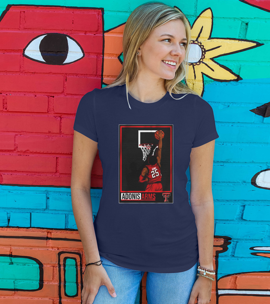 Texas Tech Basketball Adonis Arms Dunking 25 T-Shirt