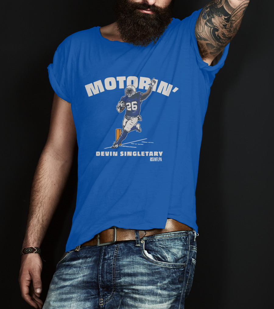 MOTORIN' Devin Singletary NFLPA Number 26 Football Run T-Shirt
