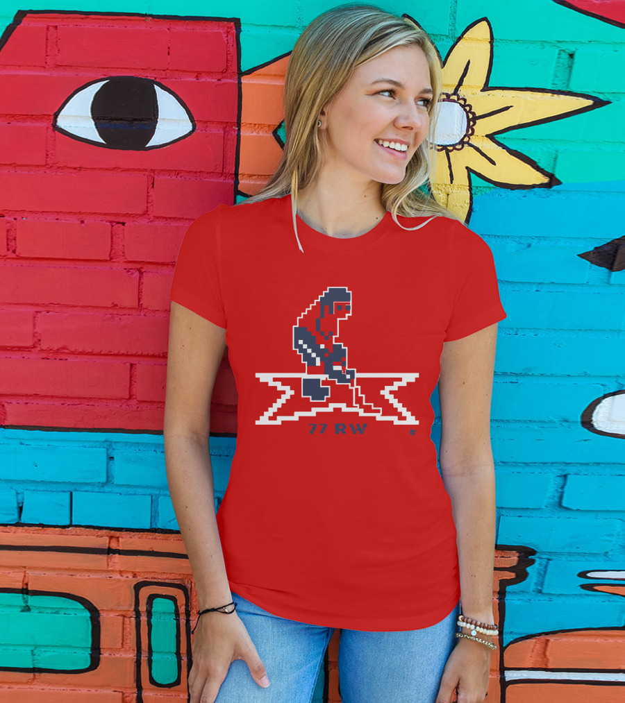 T.J. Oshie 77 RW Throwback Hockey Pixel T-Shirt