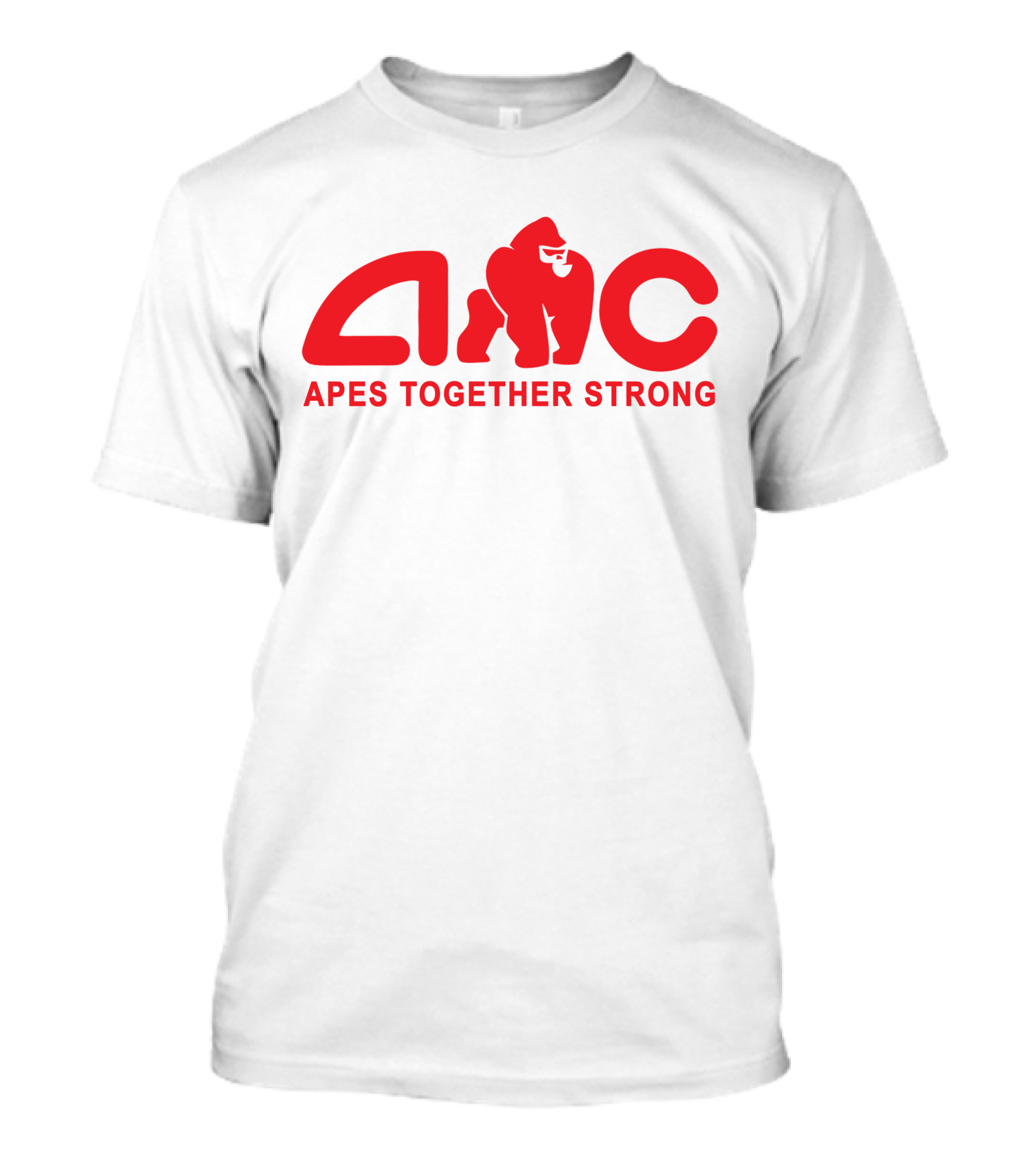 AMC Apes Together Strong Logo With Red Gorilla T-Shirt