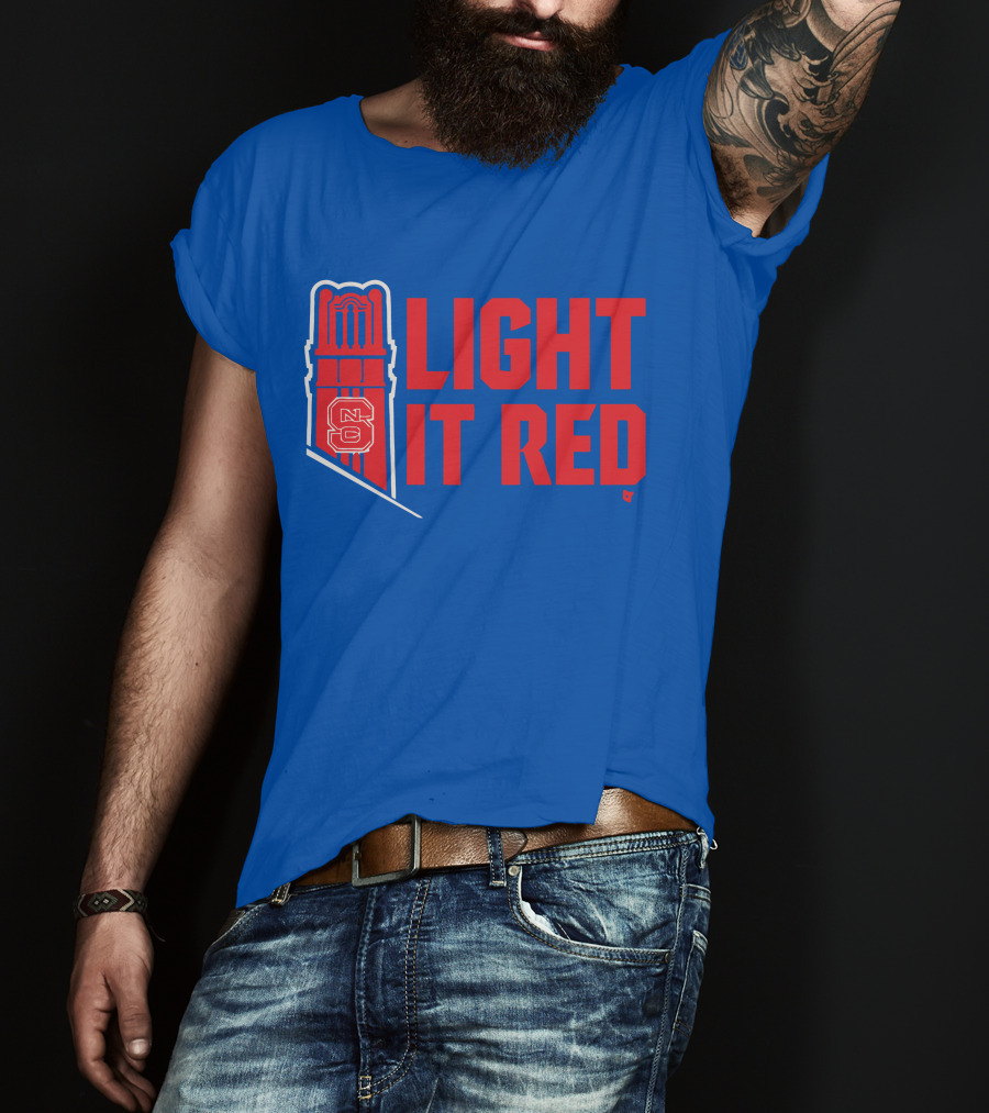NC State Light It Red Bell Tower T-Shirt