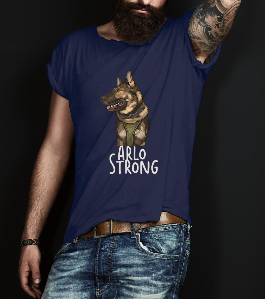 Arlo Strong German Shepherd Drawing T-Shirt