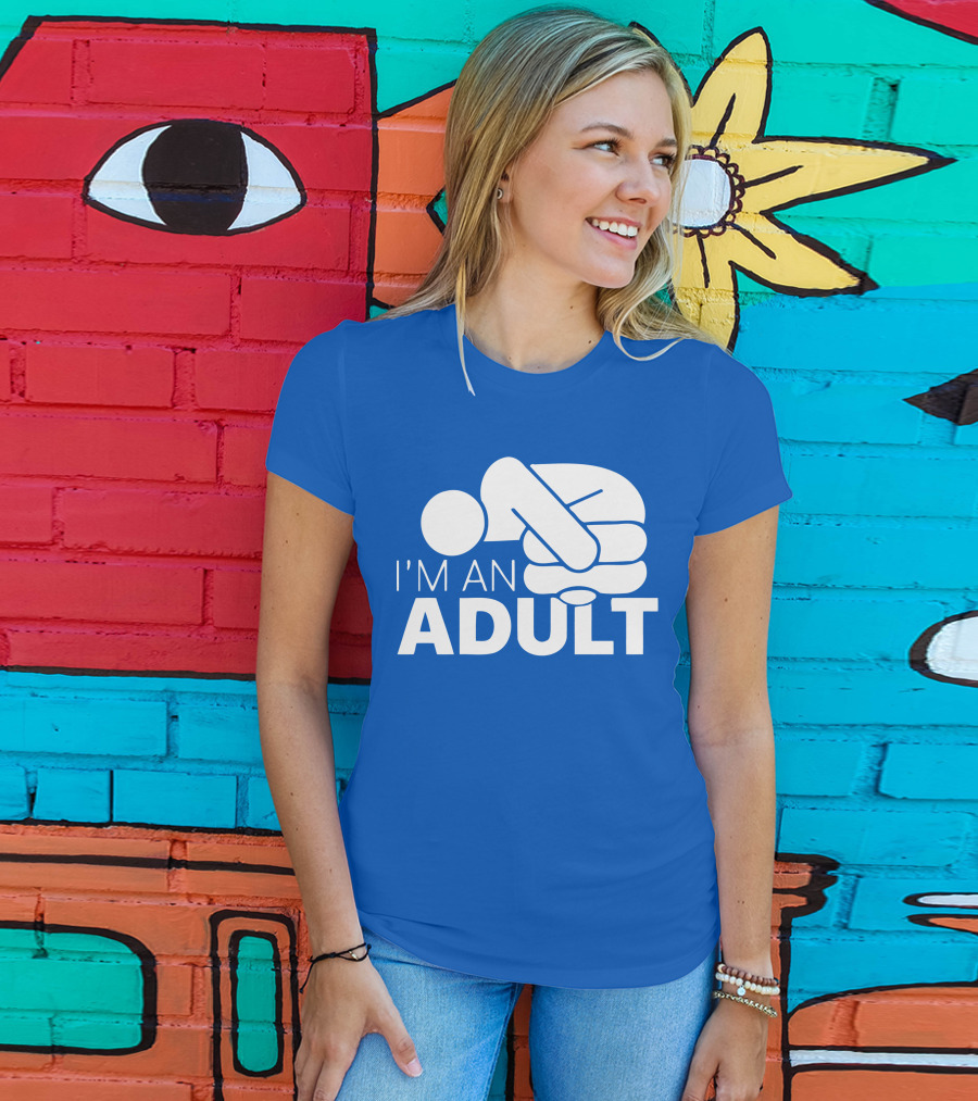 I'm An Adult Finger Circle Game Joke T-Shirt