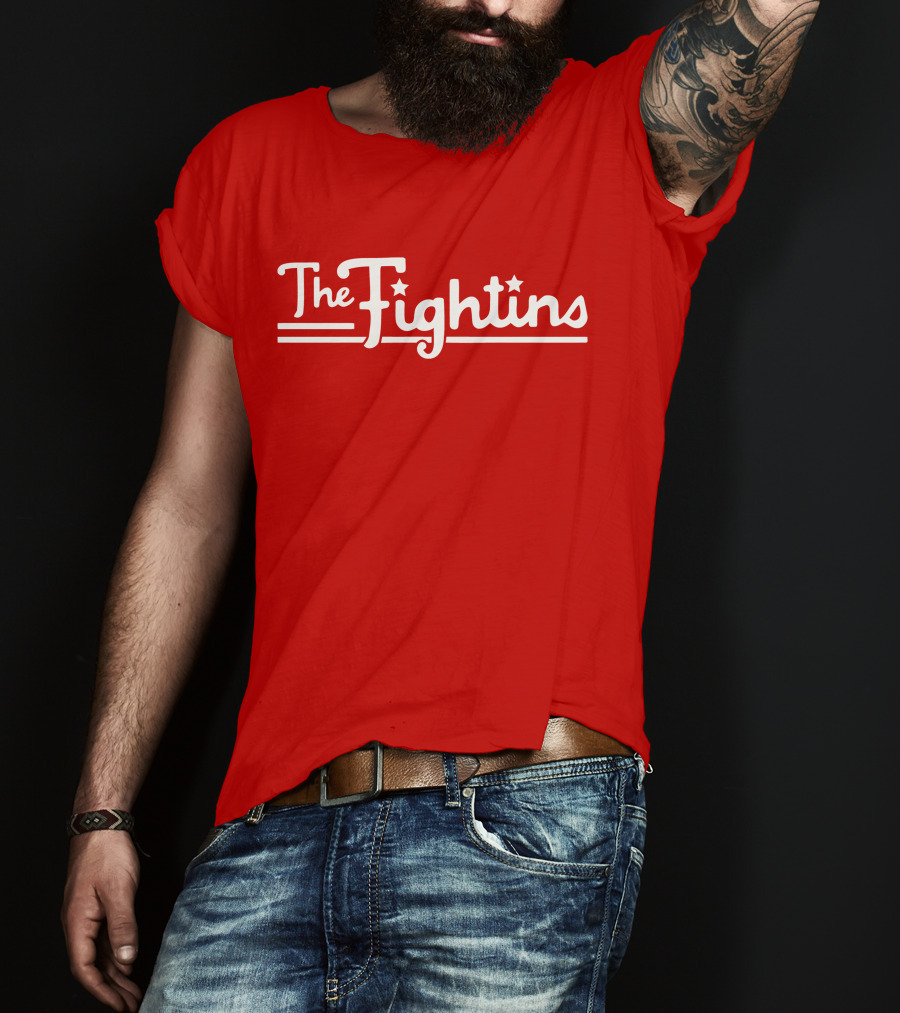 The Fightins Philadelphia Baseball Bold Script Stars Red T-Shirt