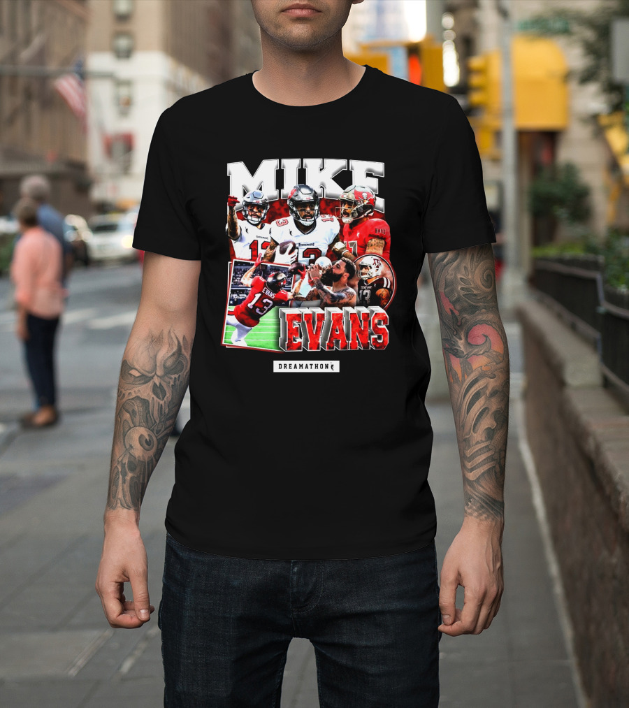 Mike Evans Dreamathon Football Photos Collage T-Shirt