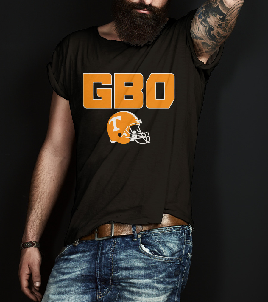 GBO Tennessee Football Go Big Orange T Helmet T-Shirt