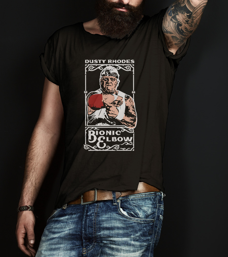 Dusty Rhodes Bionic Elbow Wrestler T-Shirt