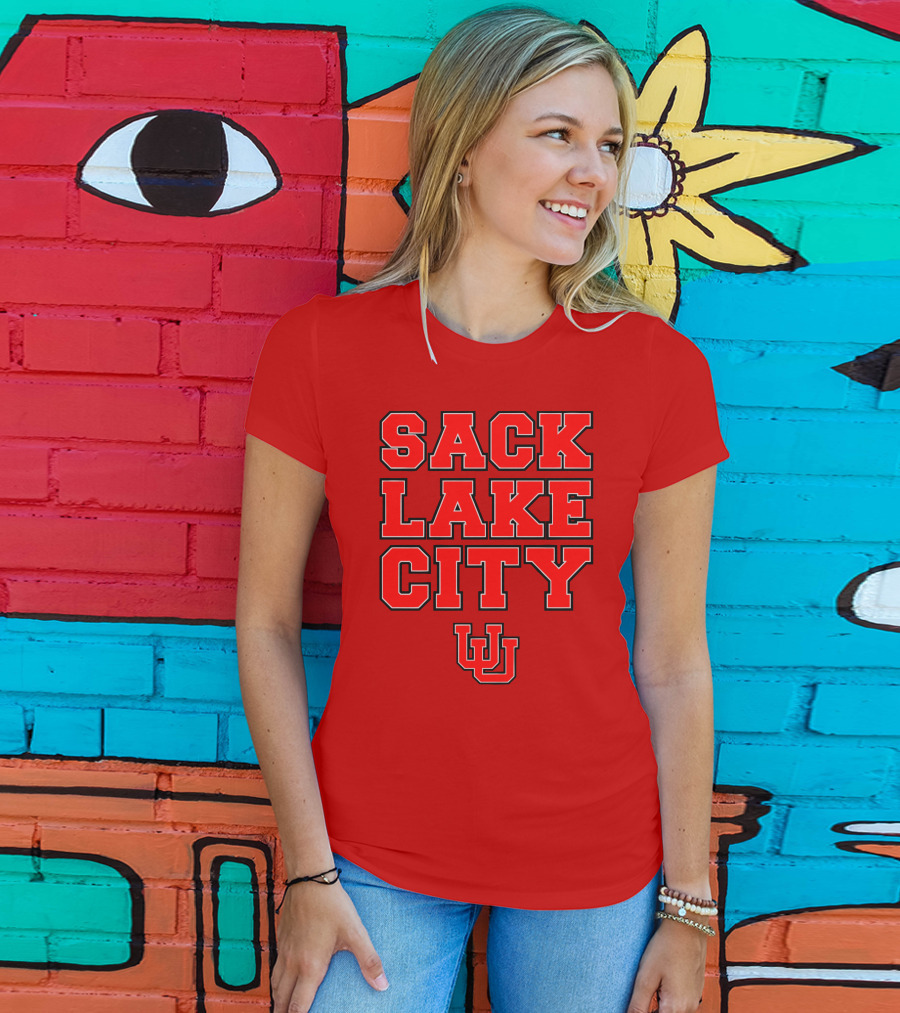 Sack Lake City Utah Football U T-Shirt