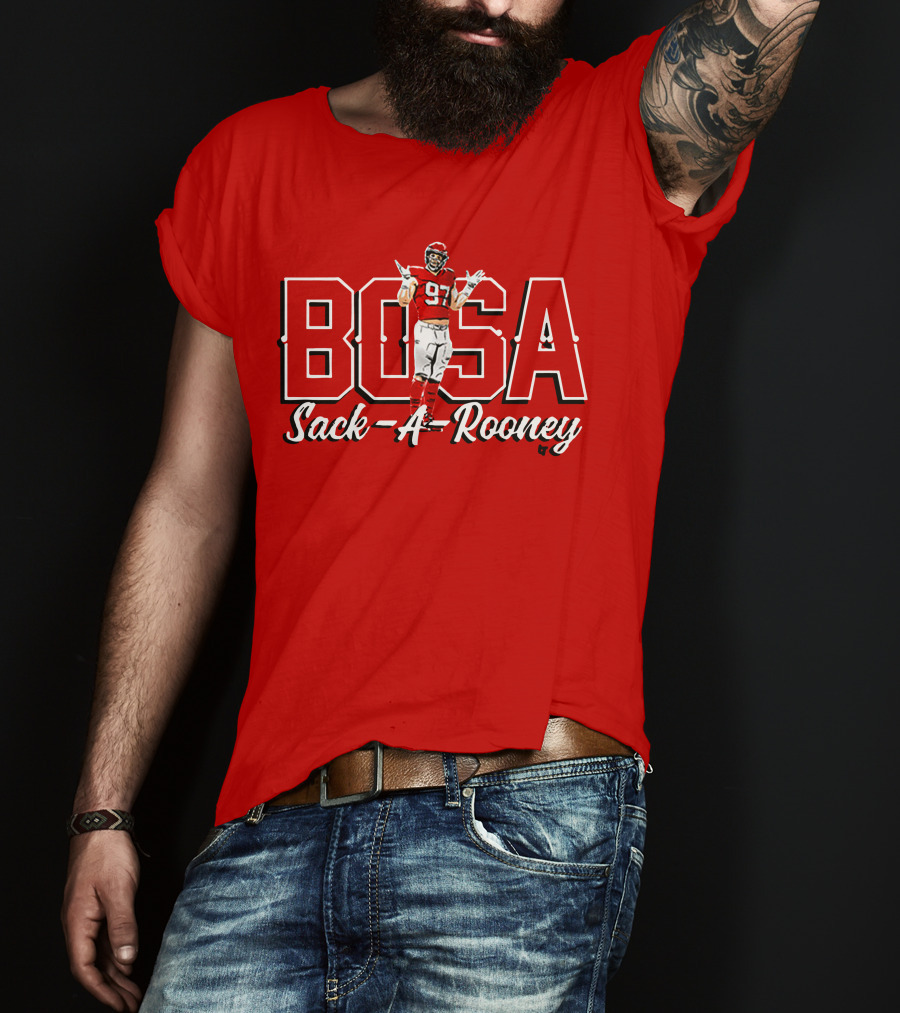 Bosa Sack-A-Rooney 97 Football Player Pose T-Shirt