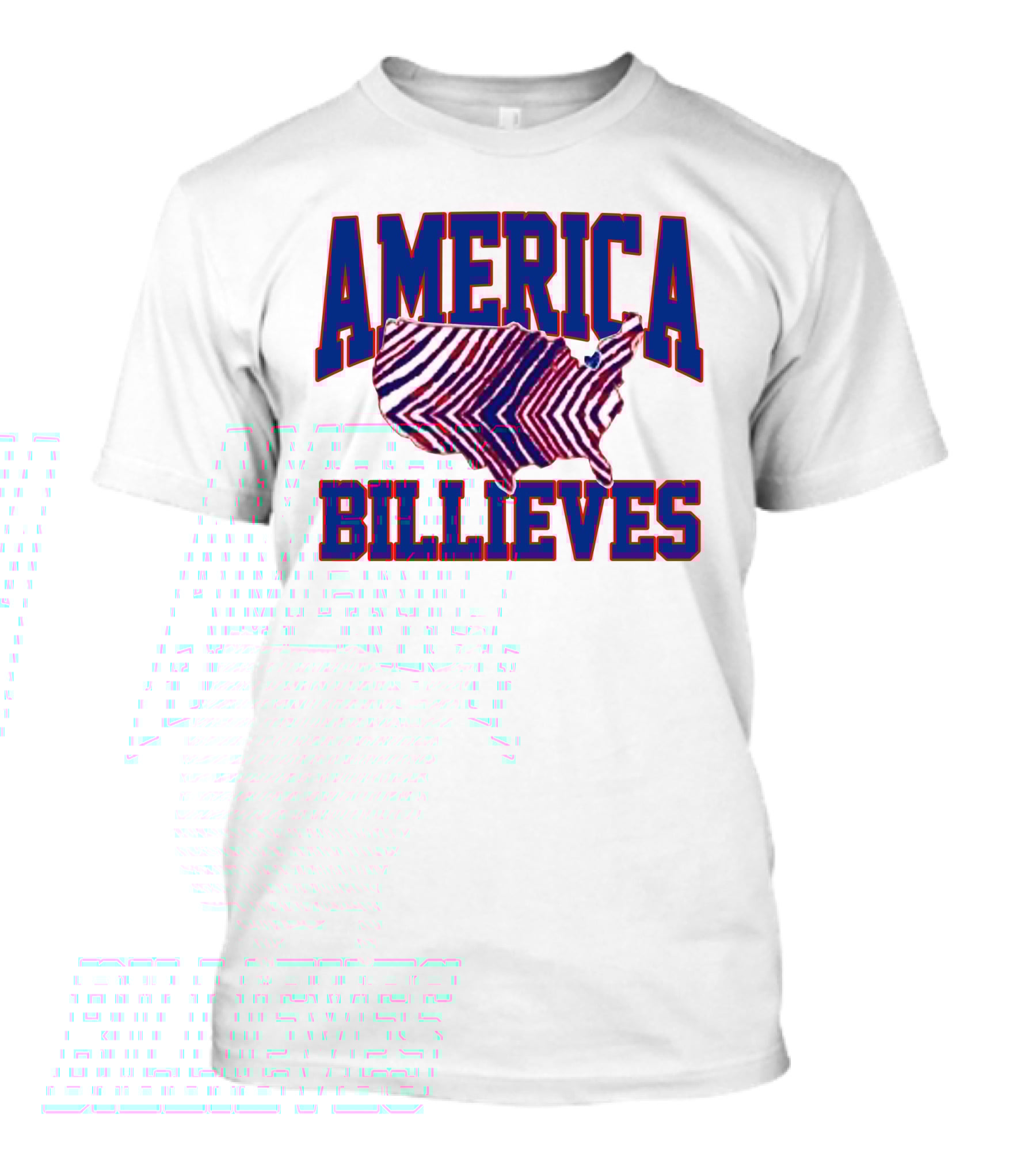 America Billieves Map Zubaz T-Shirt