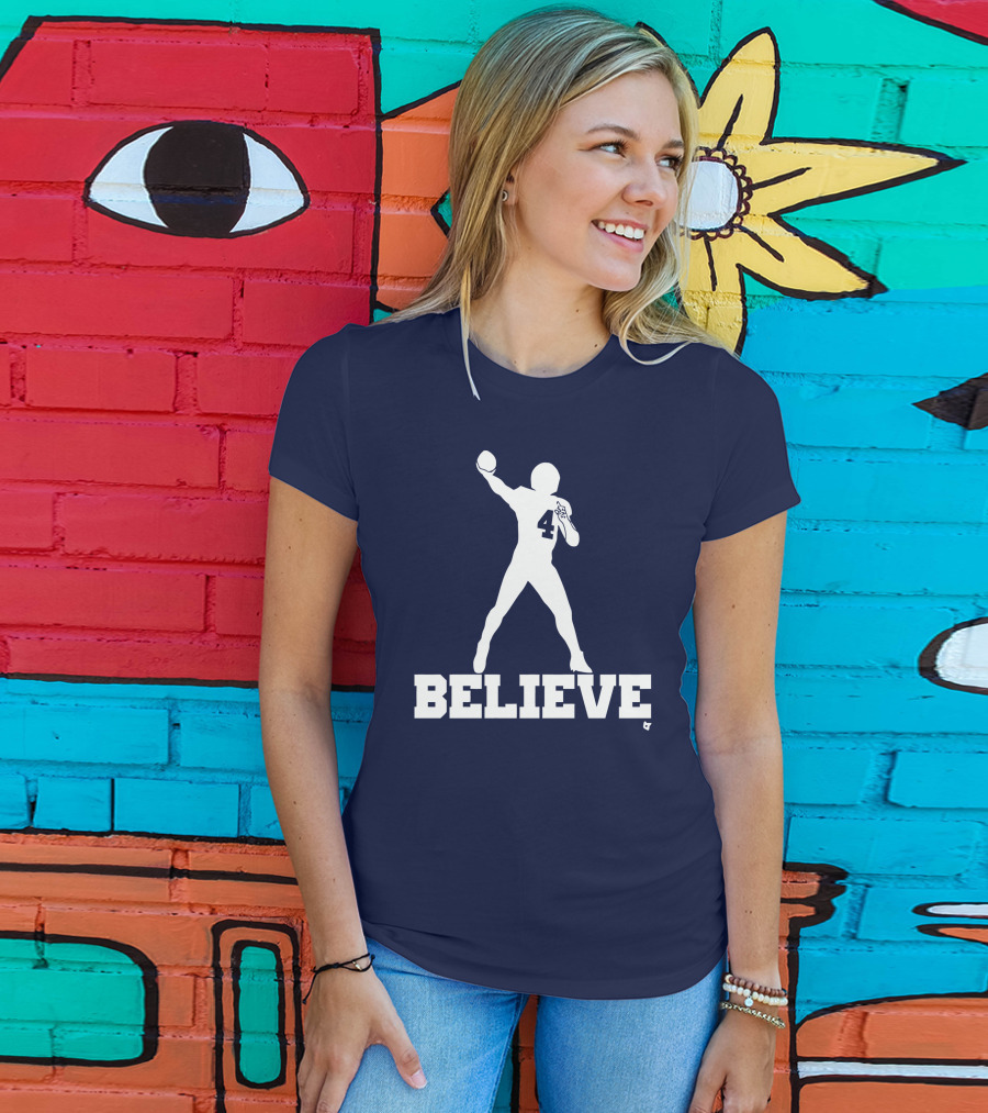 Dak Prescott Number 4 Believe Football T-Shirt
