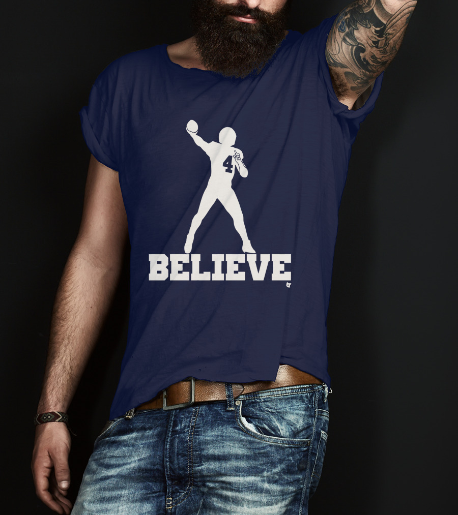 Dak Prescott Number 4 Believe Football T-Shirt