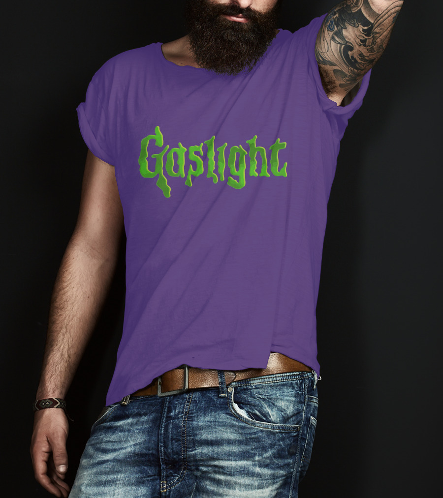 Gaslight Green Slime Retro Gothic Typography T-Shirt