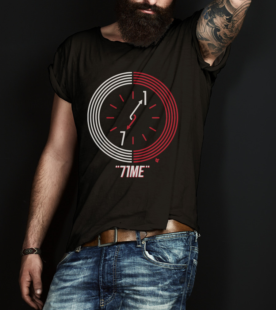 71ME Clock Countdown Red And White Dial T-Shirt