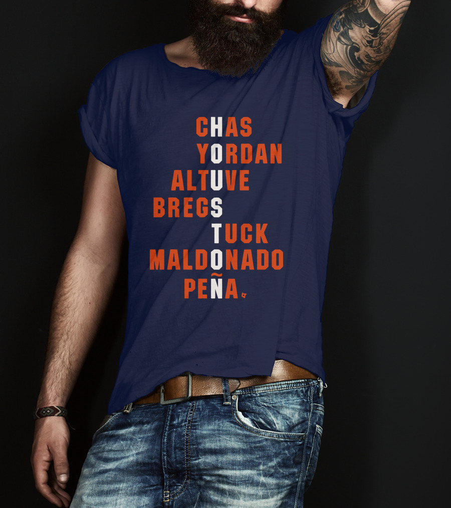 Houston Chas Yordan Altuve Bregs Tuck Maldonado Peña Names T-Shirt