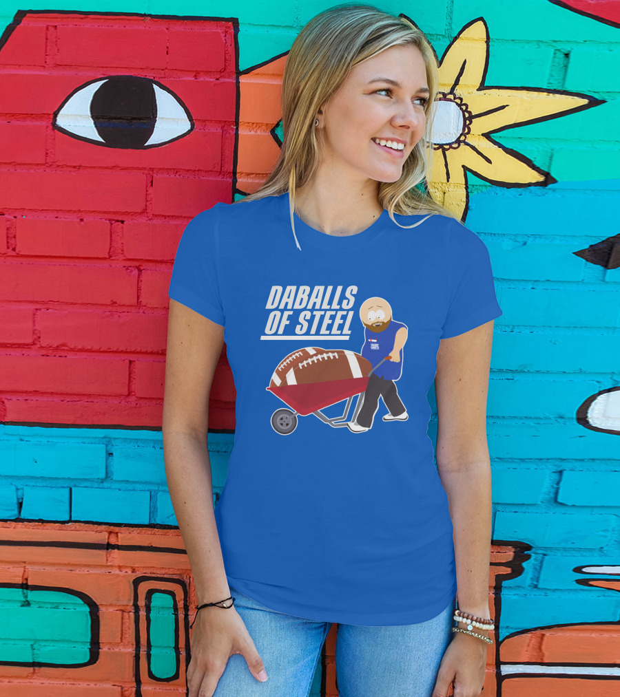 Daballs Of Steel Wheelbarrow Football Carrying Soccer Player T-Shirt