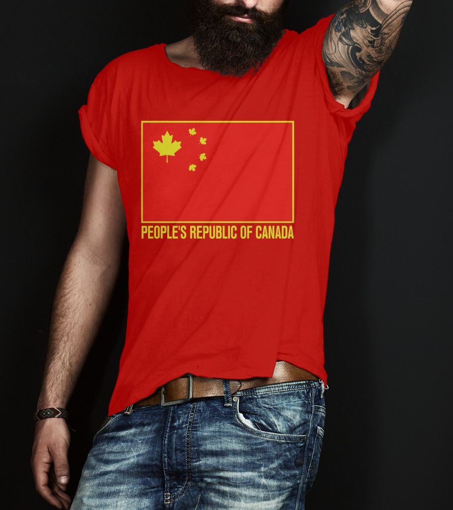 W Brett Wilson People's Republic Of Canada Chinese Flag Red Maple Leaves T-Shirt