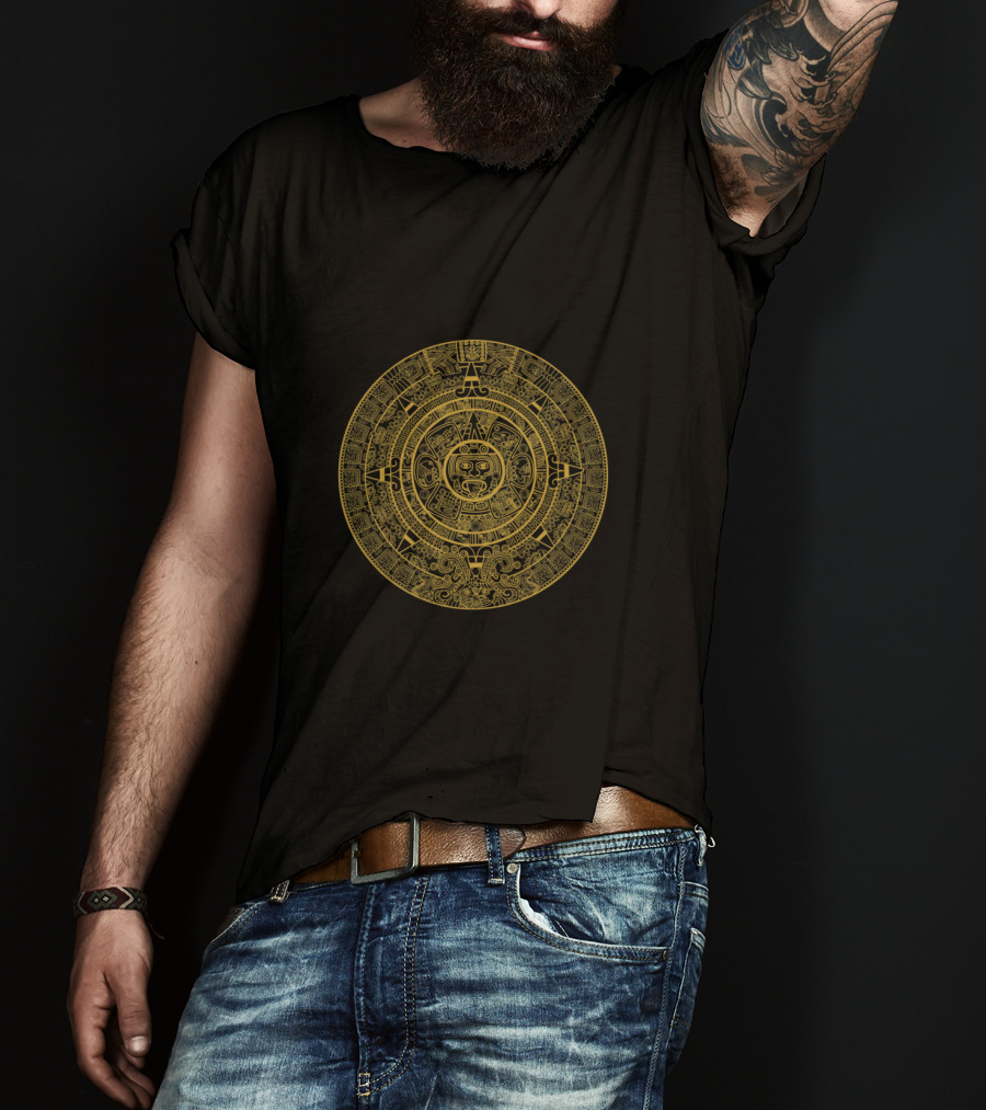 Maya Aztec Calendar Circular T-Shirt