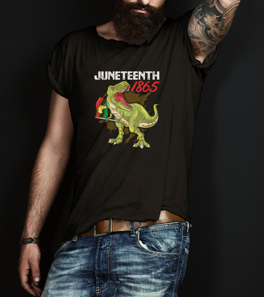 Juneteenth 1865 T-Rex African Freedom Day T-Shirt