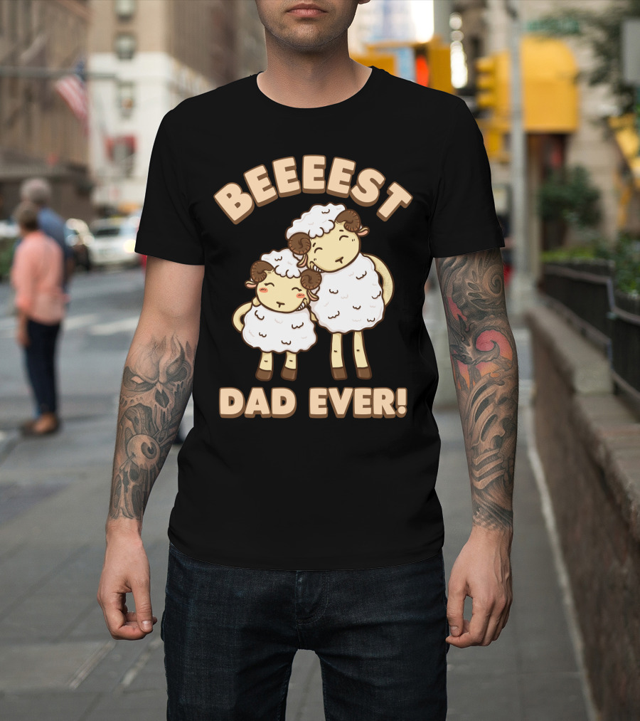 Beeeest Dad Ever Kawaii Sheep T-Shirt