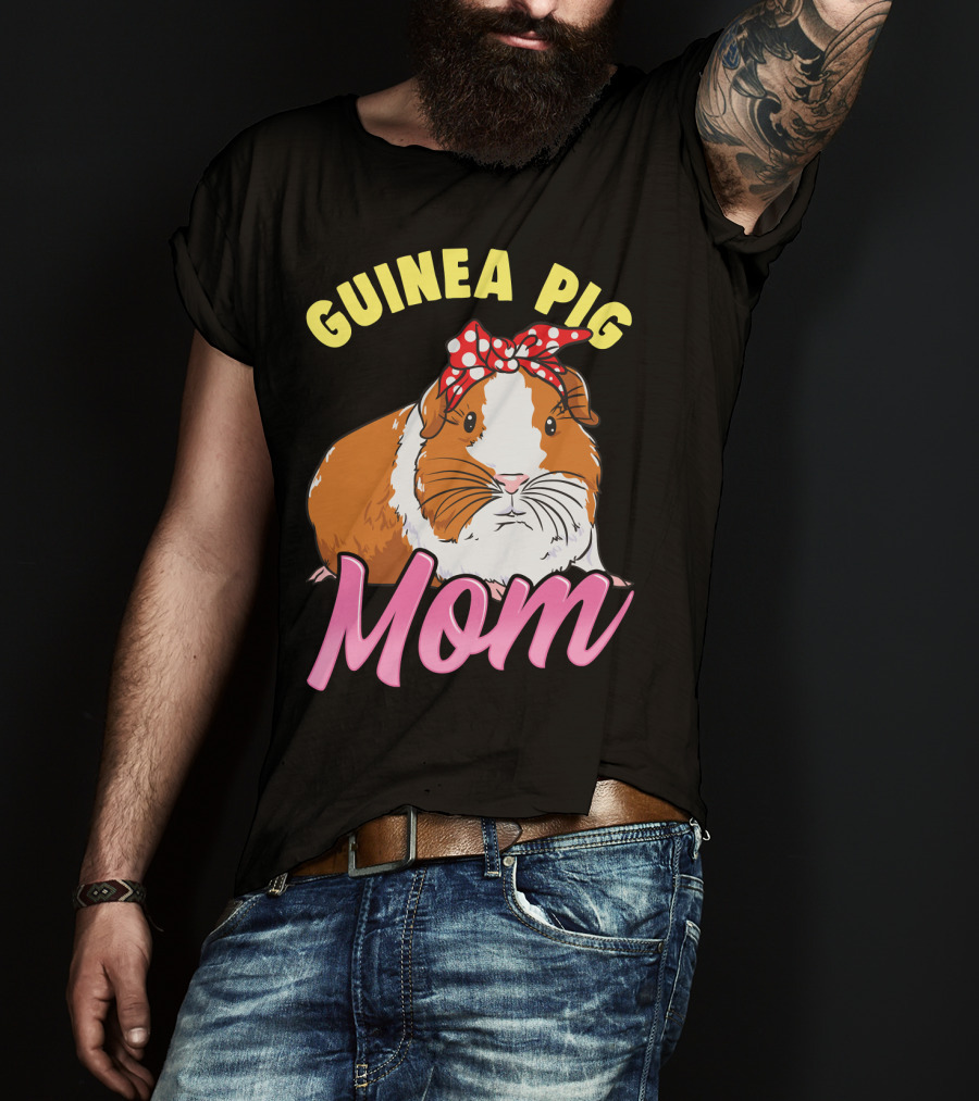 Guinea Pig Mom Wheek Squad Bow Tie Edition T-Shirt