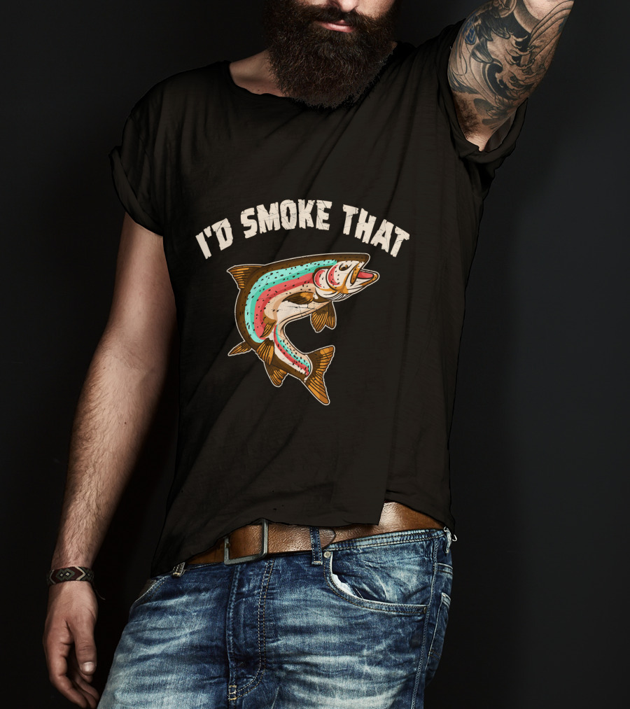 I'd Smoke That Salmon Fishing BBQ T-Shirt
