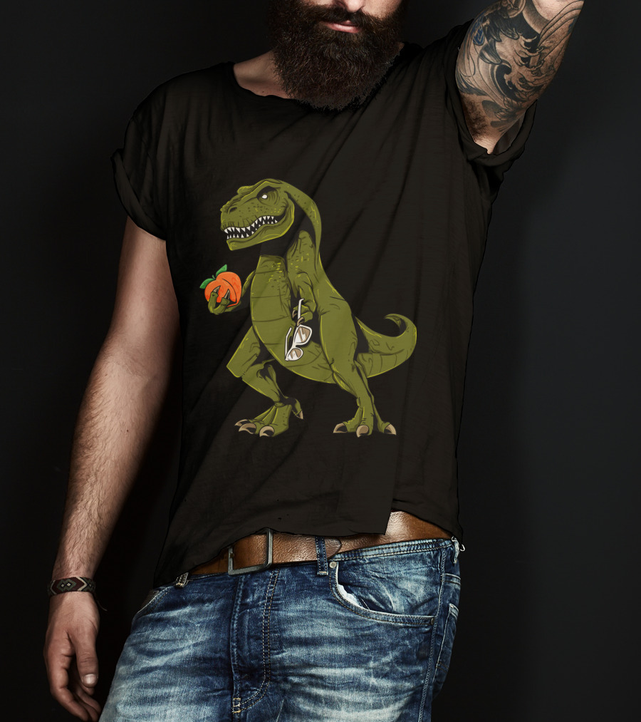 State Of Georgia Dinosaur Holding Peach Funny Sweet Georgia Peach T-Shirt