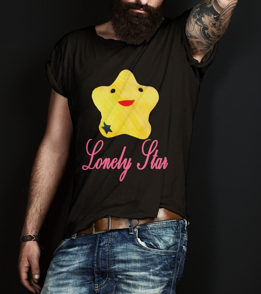 Lonely Star Yellow Smiling Character T-Shirt