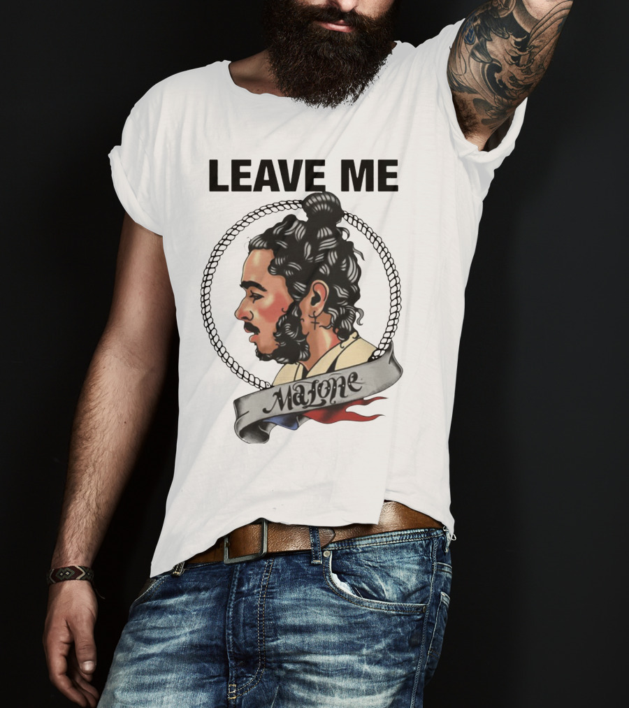 Leave Me Malone Portrait With Bun And Cross Earring T-Shirt