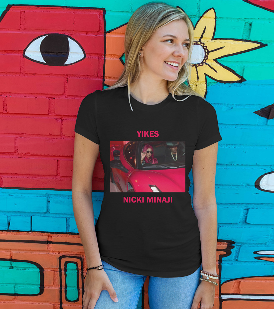 Yikes Nicki Minaj Red Car Image T-Shirt