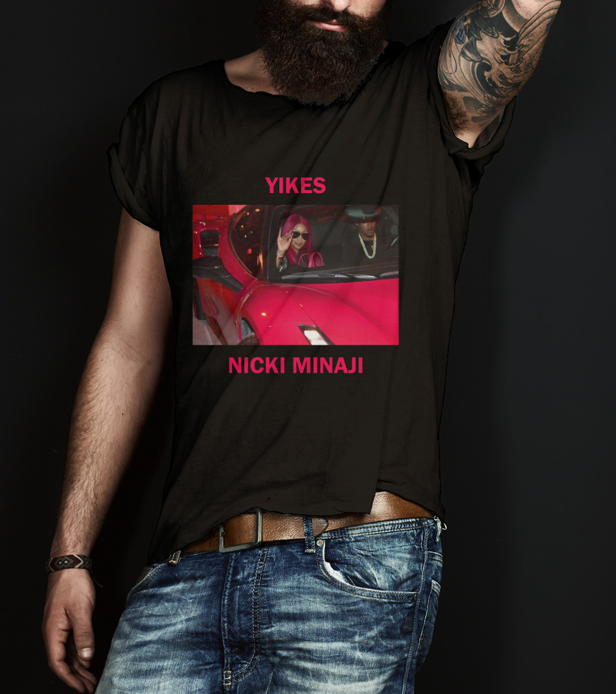 Yikes Nicki Minaj Red Car Image T-Shirt