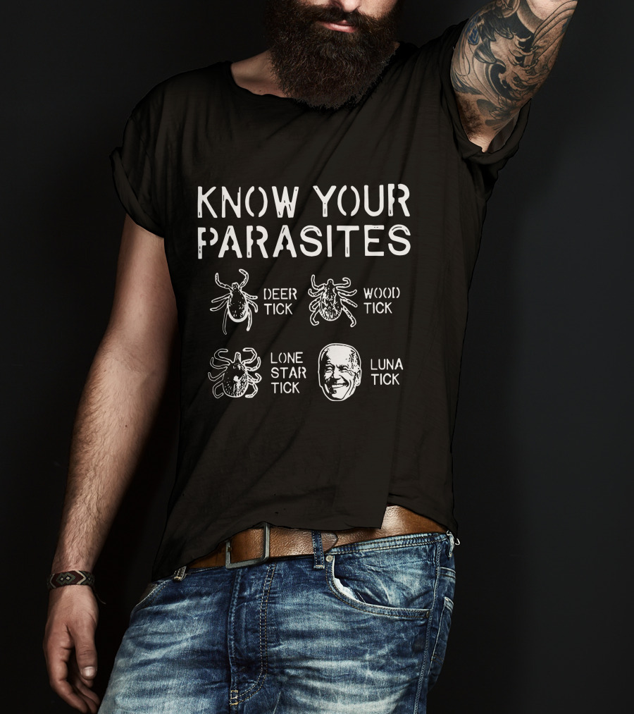 Know Your Parasites Deer Tick Wood Tick Lone Star Tick Luna Tick T-Shirt