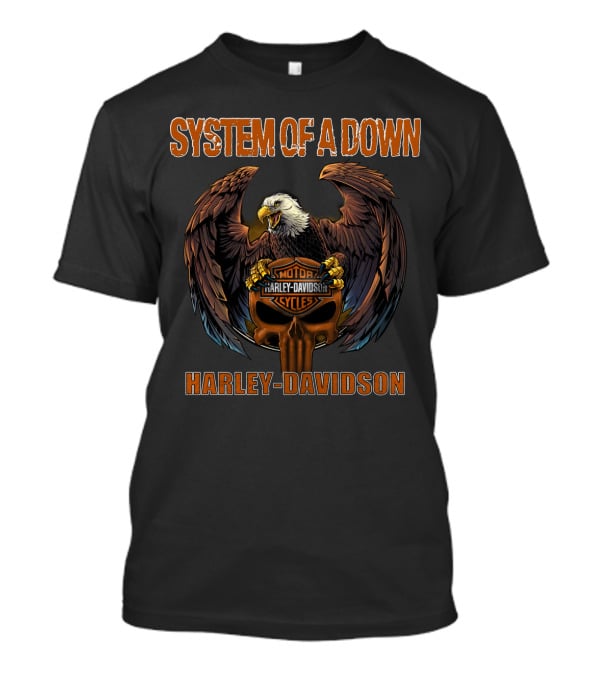 System Of A Down Harley Davidson Motor Cycles Eagle T-Shirt