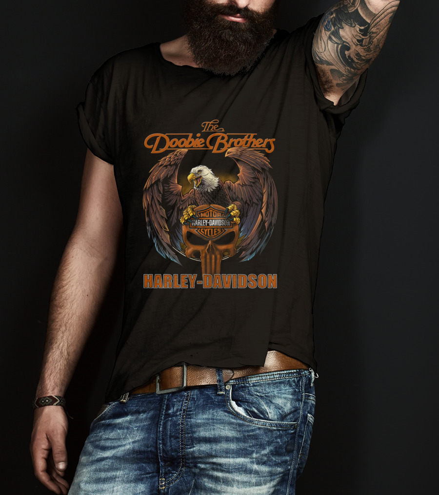 The Doobie Brothers Harley Davidson Motor Cycles Eagle T-Shirt