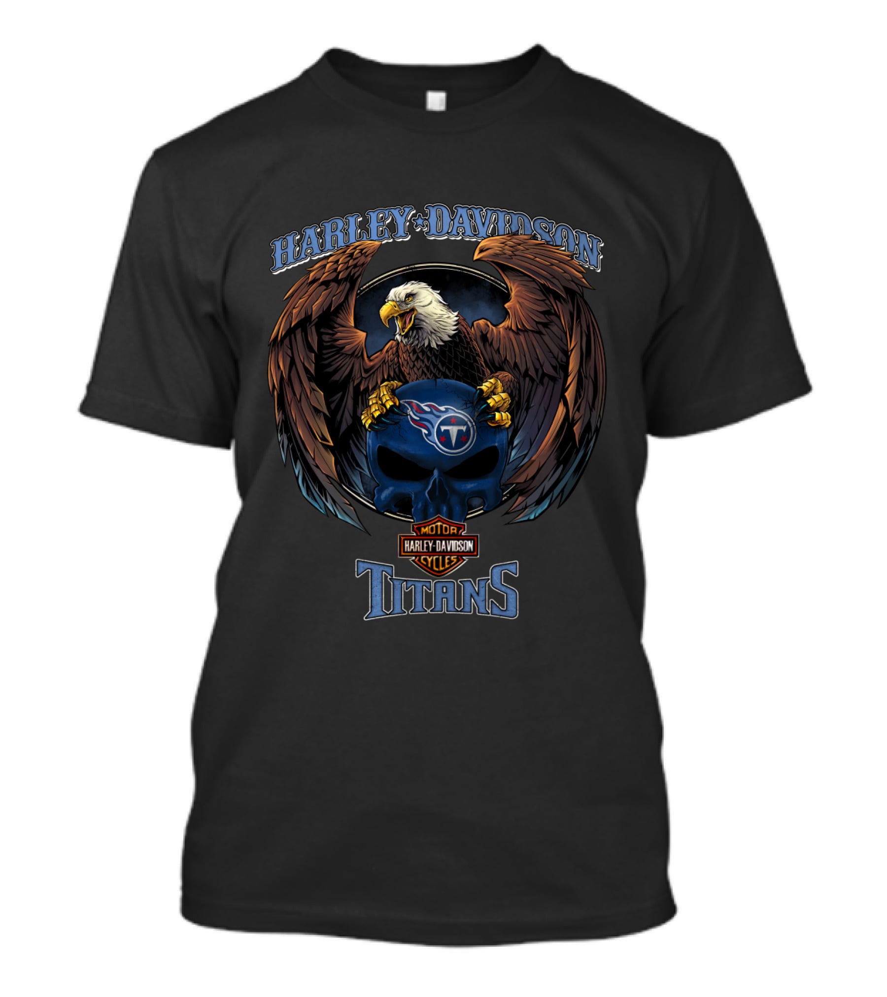 Harley Davidson Motor Cycles Tennessee Titans Eagle T-Shirt