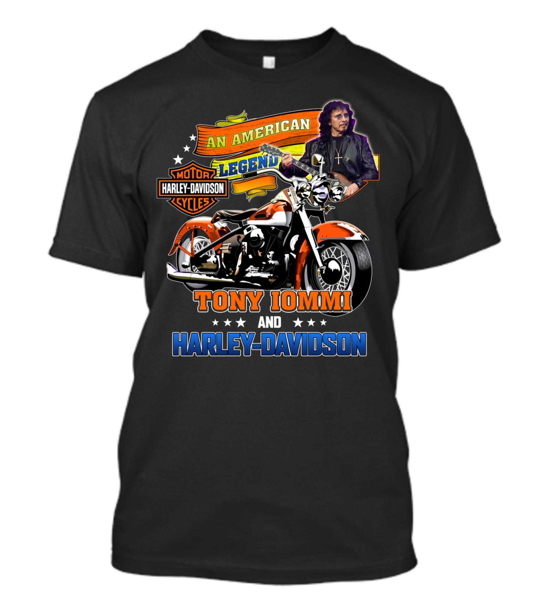 Tony Iommi An American Legend Harley Davidson Motor Cycles T-Shirt