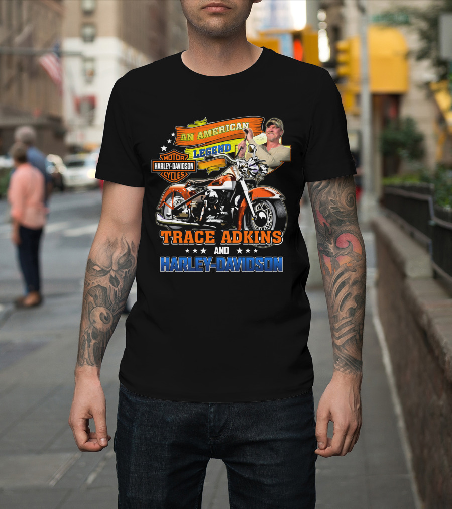 An American Legend Trace Adkins And Harley Davidson T-Shirt