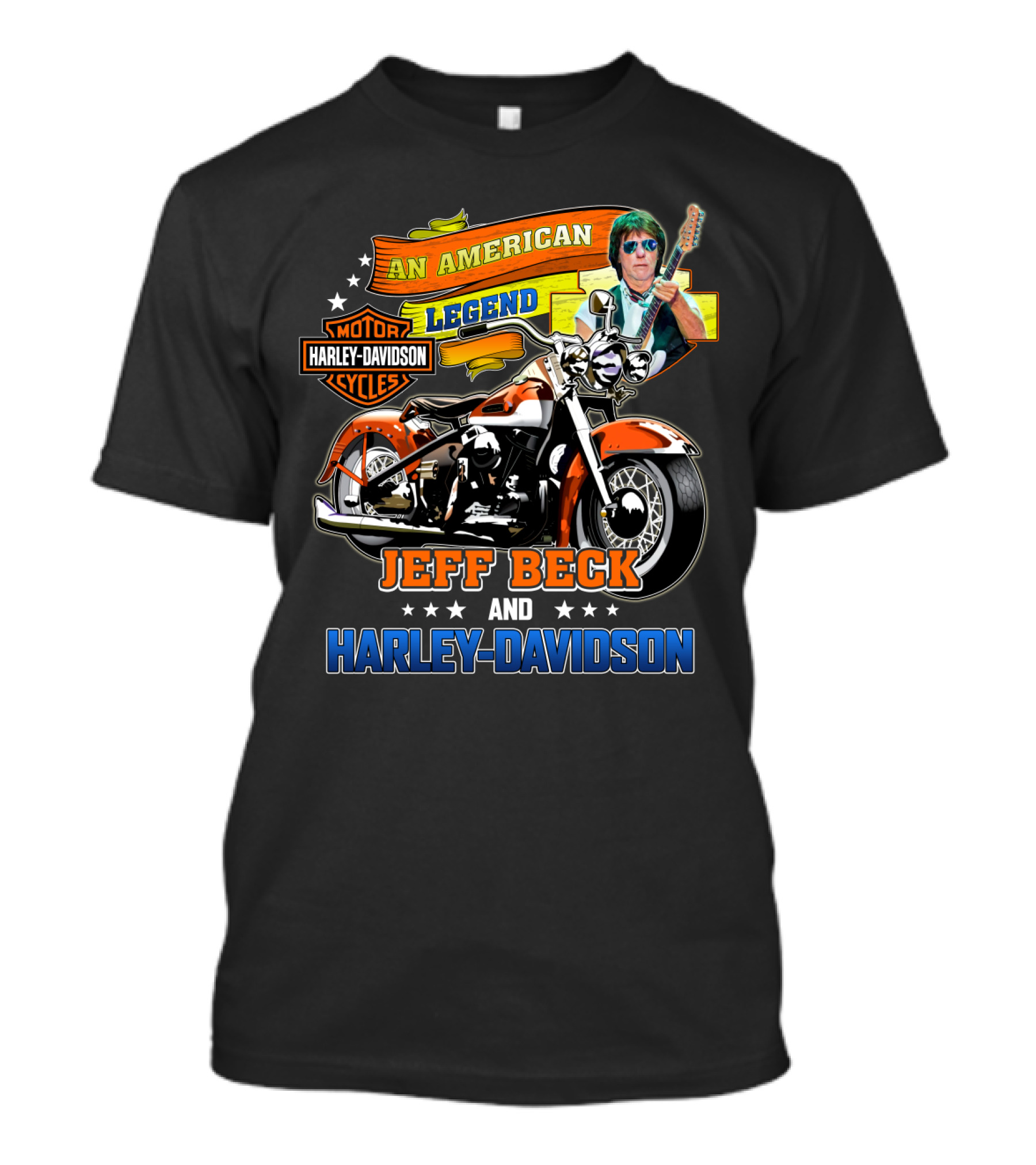 An American Legend Jeff Beck And Harley Davidson Motor Cycles T-Shirt