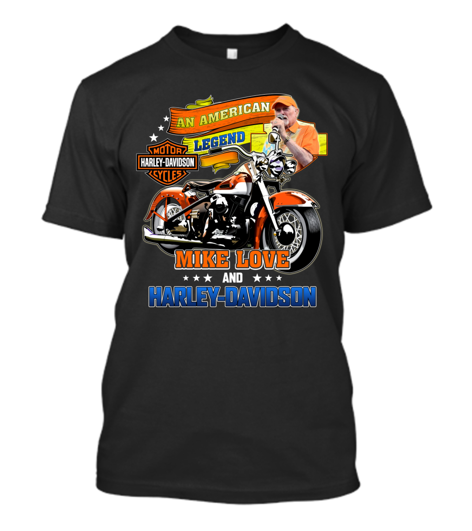 An American Legend Mike Love And Harley Davidson T-Shirt
