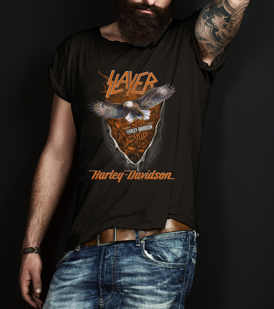 Slayer Harley Davidson Motorcycles Eagle T-Shirt