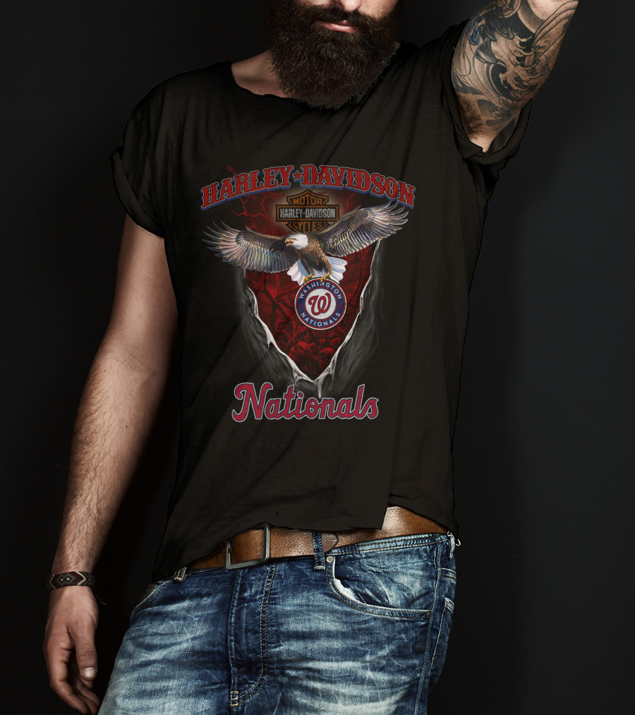 Harley Davidson Eagle Washington Nationals T-Shirt