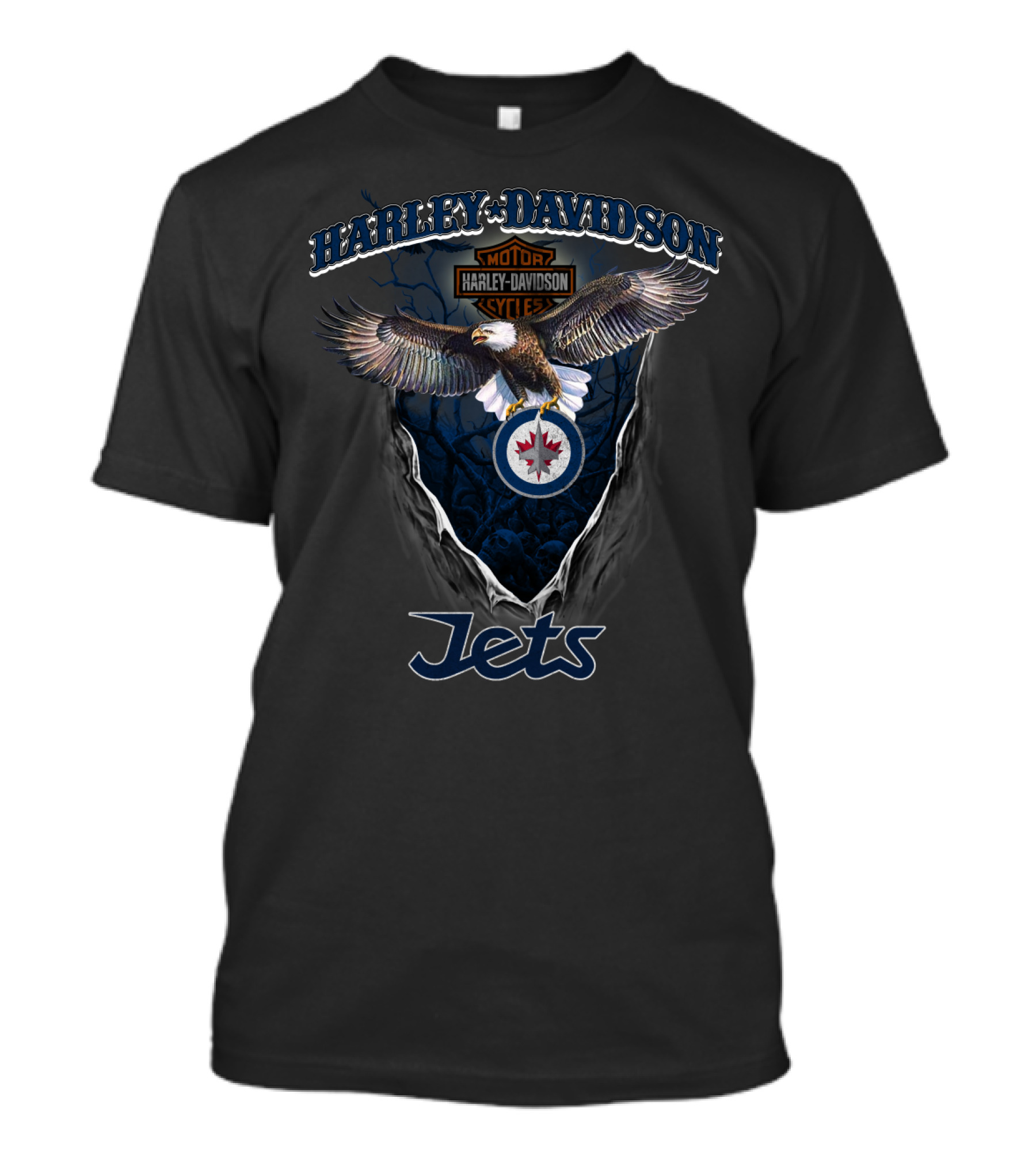 Harley Davidson Winnipeg Jets Nhl Eagle T-Shirt