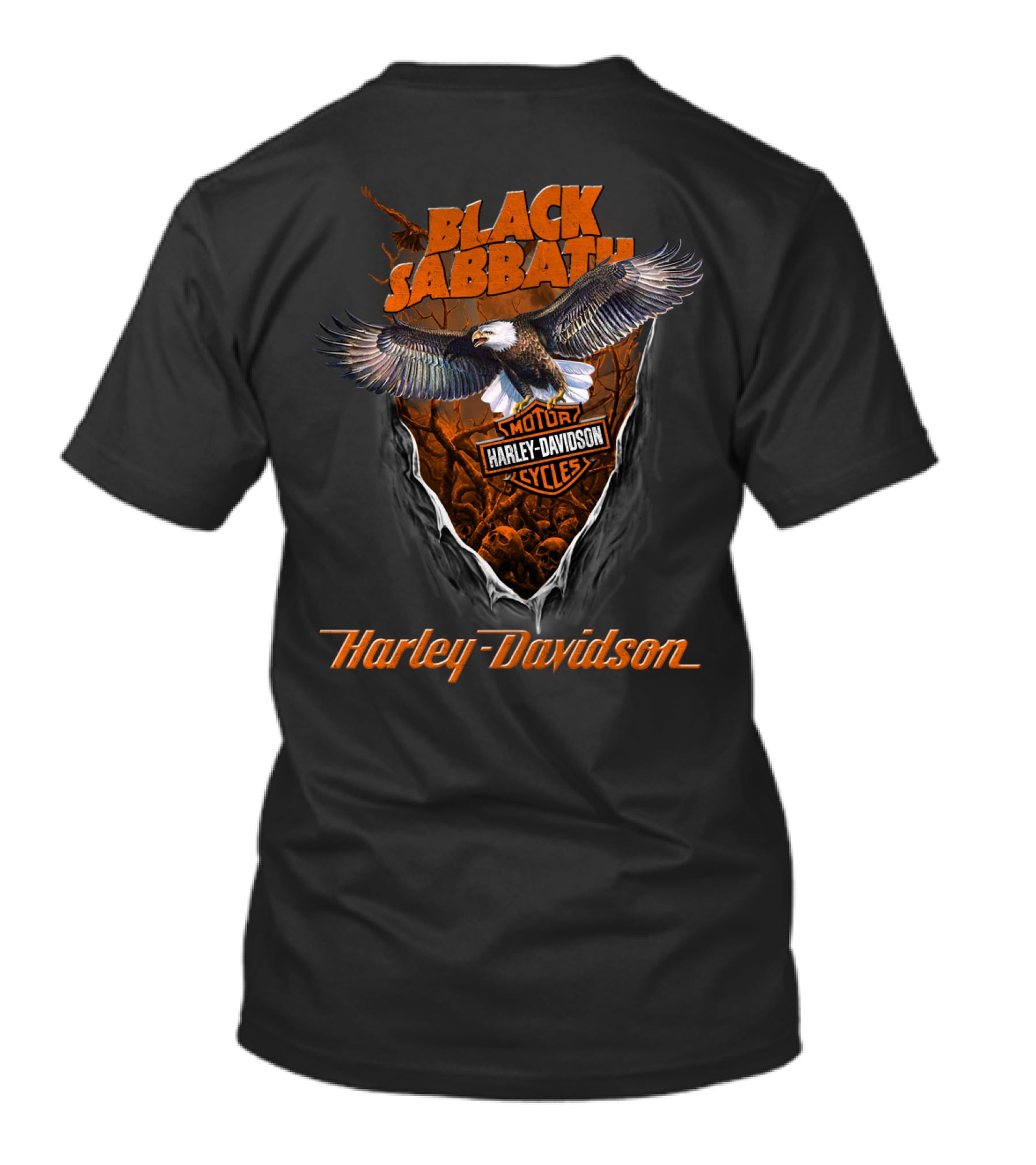 Black Sabbath Harley Davidson Motorcycles Eagle T-Shirt