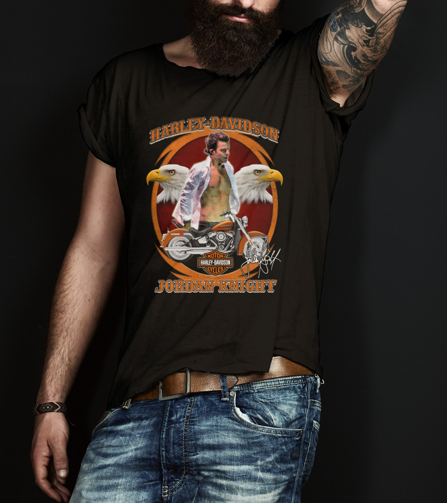 Harley Davidson Motorcycles Jordan Knight Eagle T-Shirt