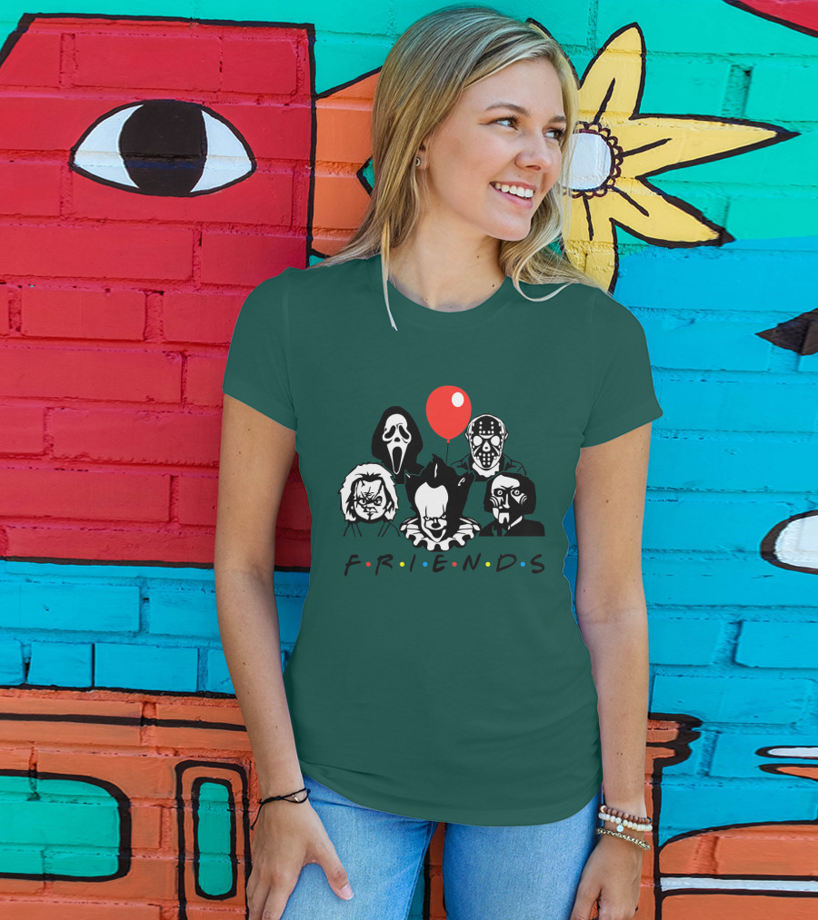 Friends Characters Horror Icons Balloon T-Shirt