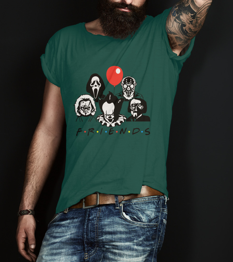 Friends Characters Horror Icons Balloon T-Shirt