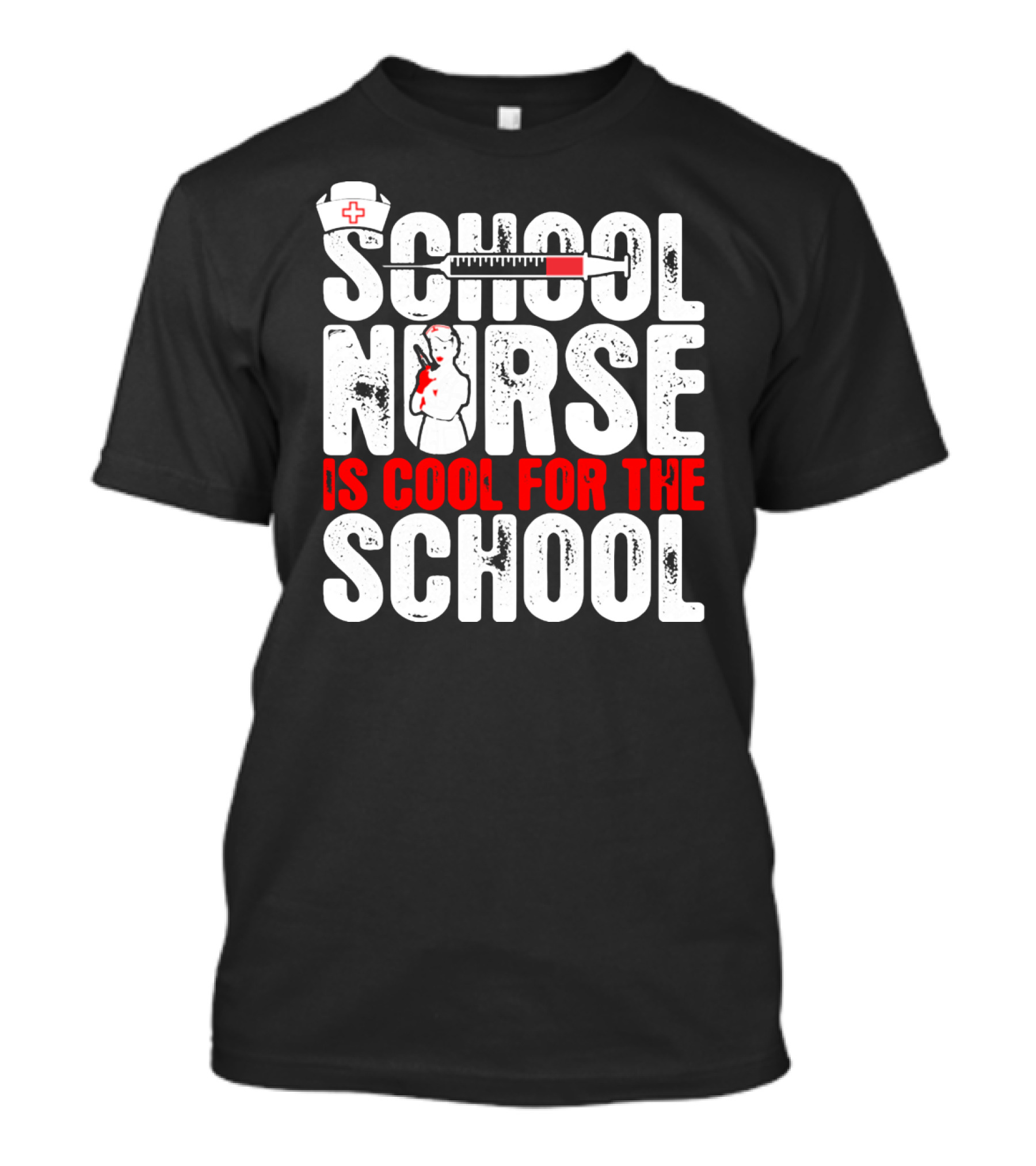 School Nurse Is Cool For The School Nurse Cap Syringe Badge T-Shirt