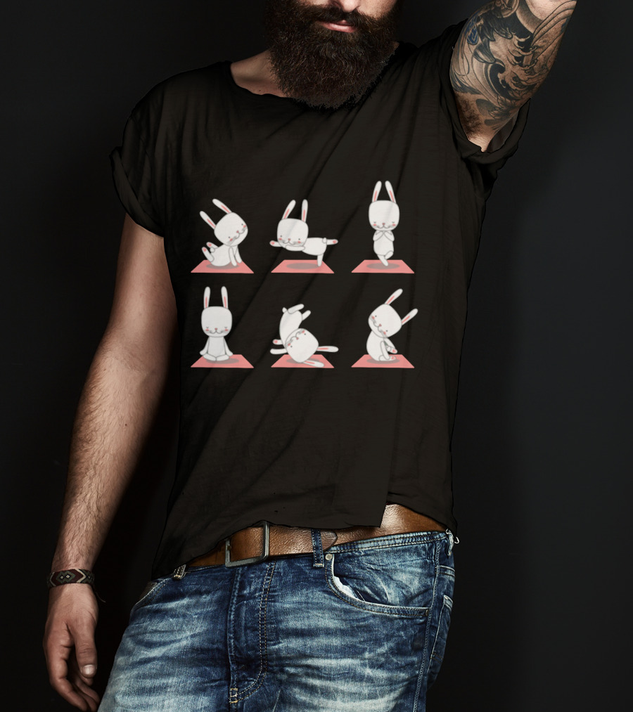 Bunny Yoga Funny Rabbits In Cute Yoga Poses T-Shirt