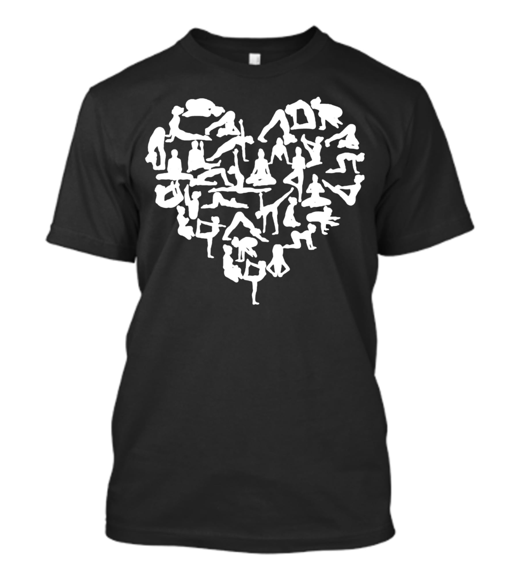 Heart Of Yoga Poses Shaped In Asana T-Shirt