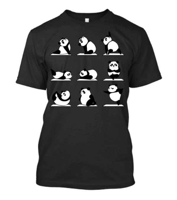 Love Panda Yoga Pose Collection T-Shirt